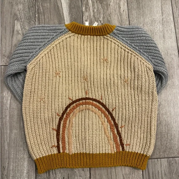 Wild Wawa Rainbow Knit Cardigan size 3-4 - Picture 1 of 7